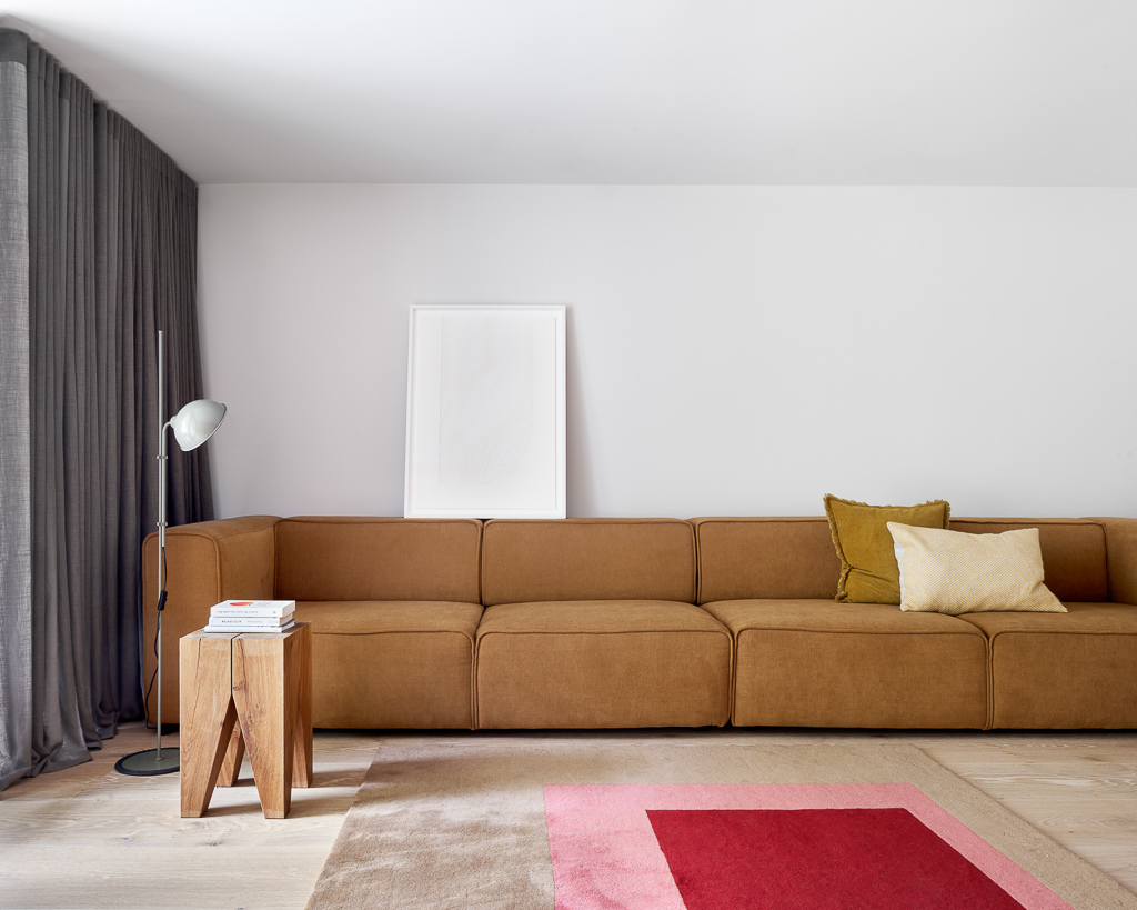 Haus Bruno Lambart in Düsseldorf / Wohnzimmer fotografiert von Architekturfotograf Annika Feuss aus Köln