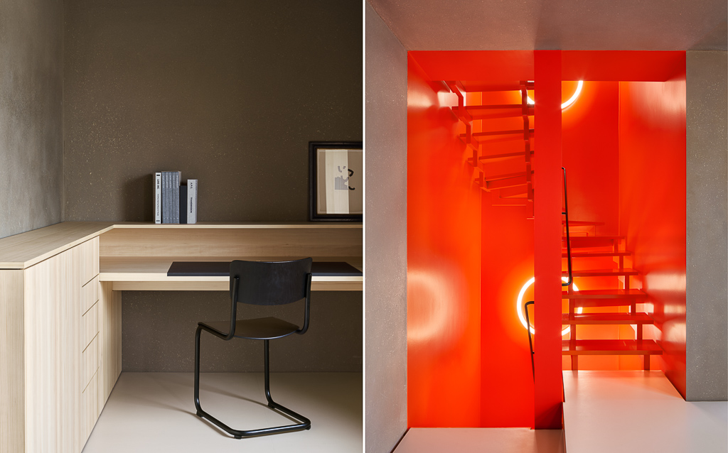 Loft M in Köln, Architekturfotografie und Interiorfotografie, Köln, Düsseldorf, Treppenhaus, Arbeitszimmer