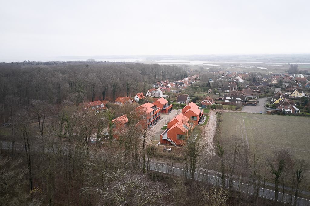 Architekturfotograf Ostsee, Außenaufnahmen bei Schnee, Ziegelfassade, Köln, Düsseldorf