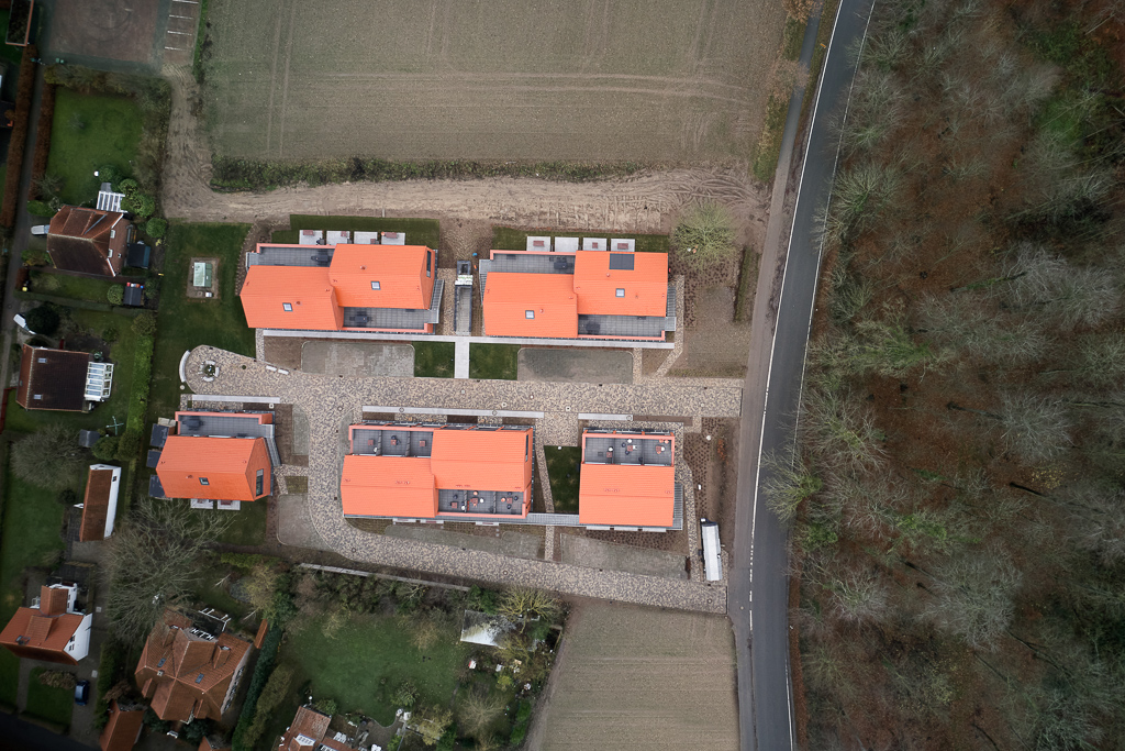 Architekturfotograf Ostsee, Außenaufnahmen bei Schnee, Ziegelfassade, Köln, Düsseldorf
