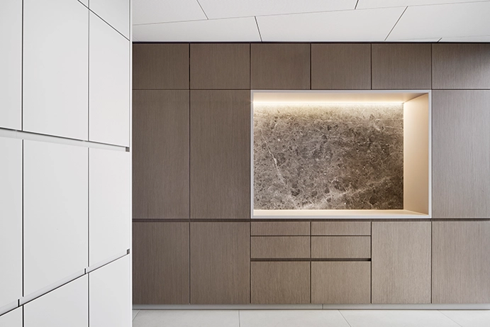 Küche in Anwaltskanzlei in Frankfurt, Architekturfotograf Annika Feuss Köln