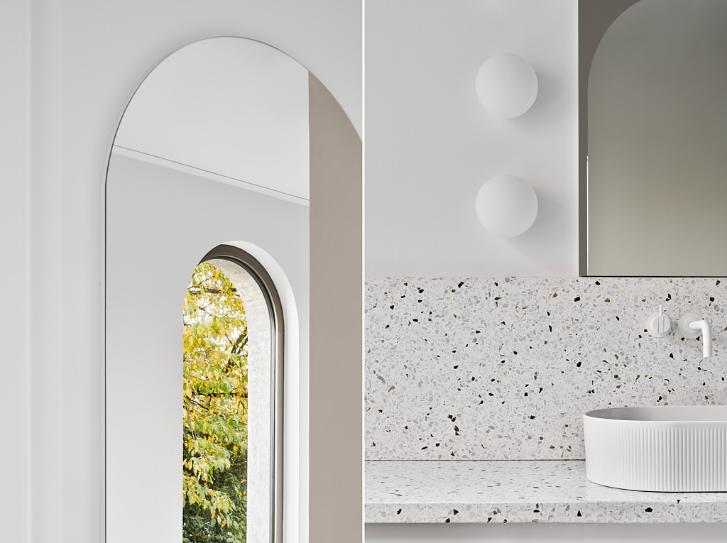 Badezimmer, Einfamilienhaus in Düsseldorf, Architekturfotograf Annika Feuss Köln