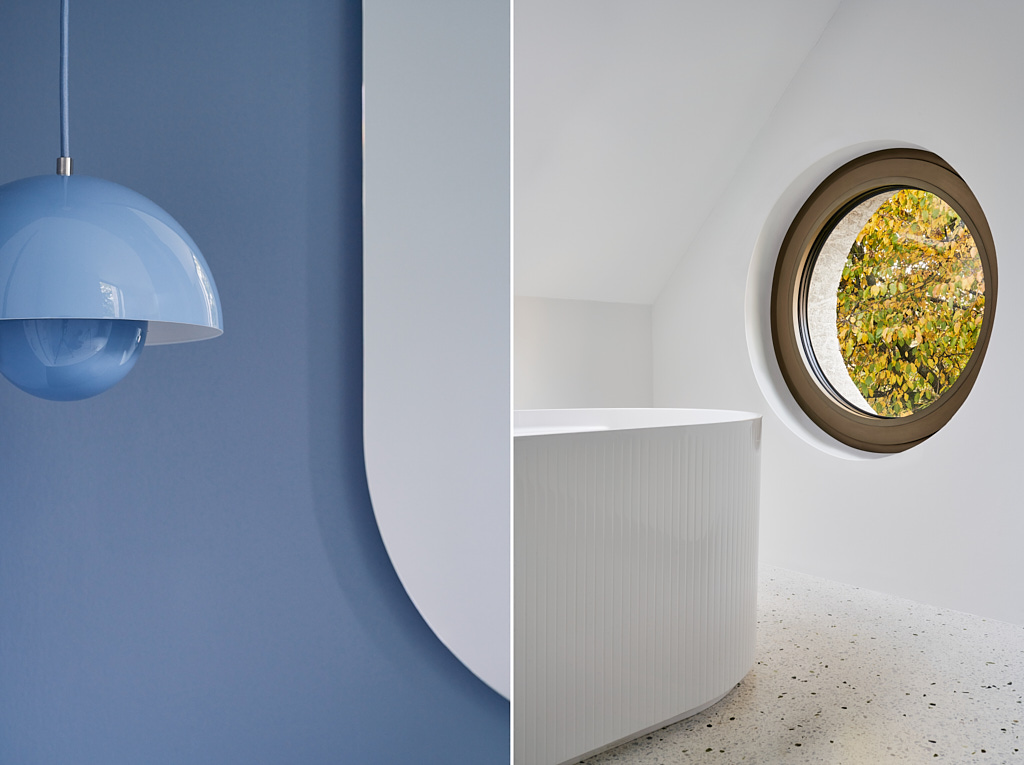 Badezimmer, Einfamilienhaus in Düsseldorf, Architekturfotograf Annika Feuss Köln